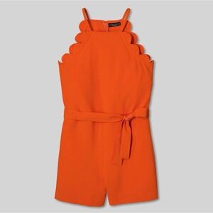 Victoria Beckham for Target Orange Scallop Romper
